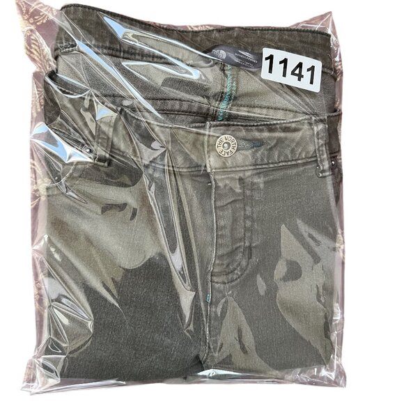 The North Face Womens 12 Olive Green Bootcut Denim Jeans Low Rise Southwestern - Picture 14 of 14